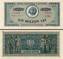 *1 000 000 Lei Rumunsko 1947, P60a XF - Kliknutím na obrázok zatvorte -